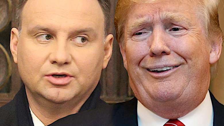Andrzej Duda i Donald Trump wpadka
