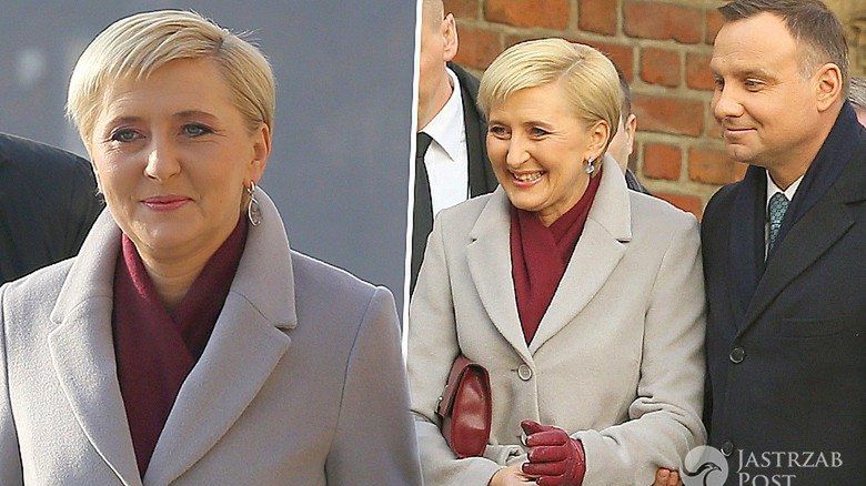 Agata Duda i Andrzej Duda na uroczystościach w Krakowie