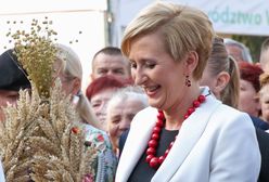 Elegancka Agata Duda na dożynkach