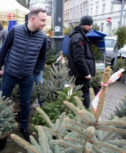 Prezydent kupił choinkę. Na bazarze, droga nie była