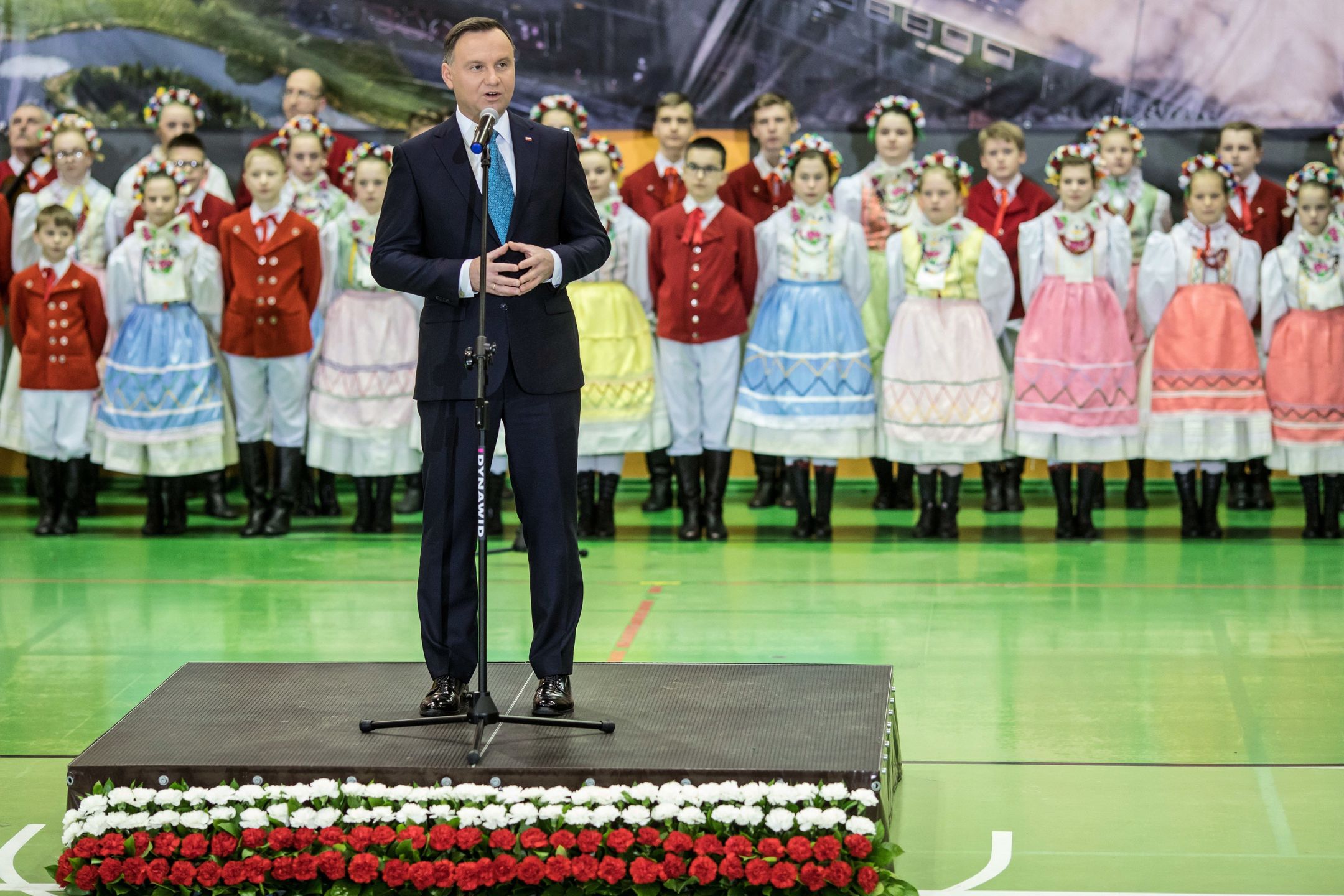 Prezydent Duda przemawia w Wolsztynie. 19 Marca 2019 roku. 