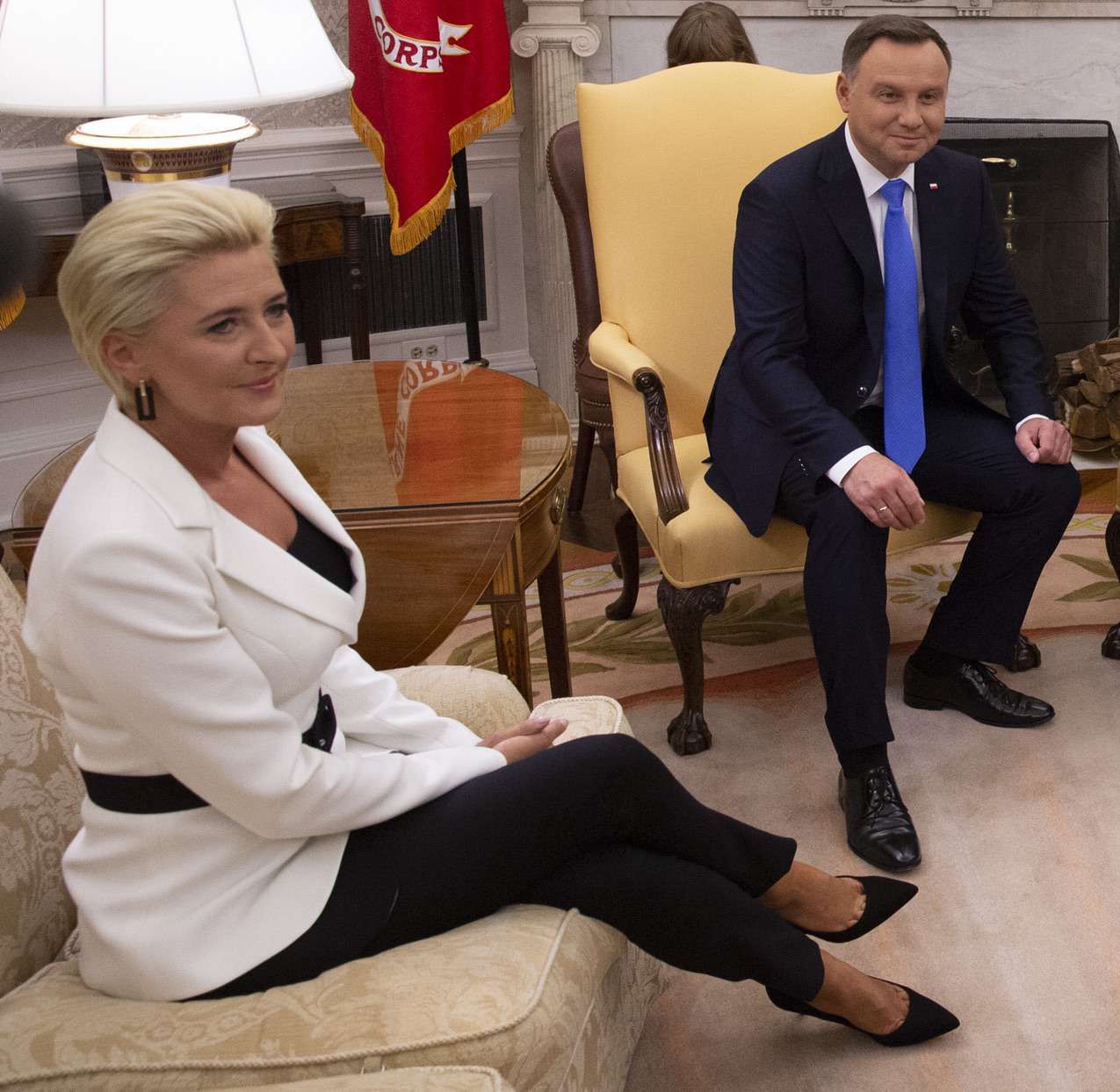 Agata Duda i Andrzej Duda w Białym Domu