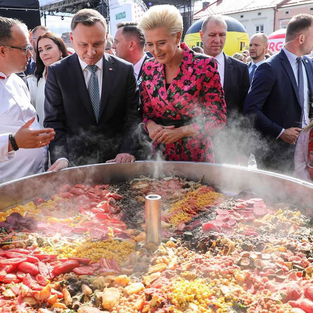 Agata Duda i  Andrzej Duda w Skierniewicach