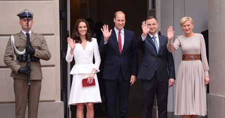 Para prezydencka powitała księżną Kate i księcia Williamia