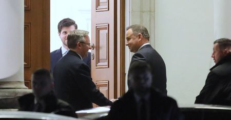 Spotkanie prezydenta, premiera i prezesa PiS w Belwederze