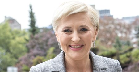 Agata Duda na premierze filmu "Chce mi się żyć"