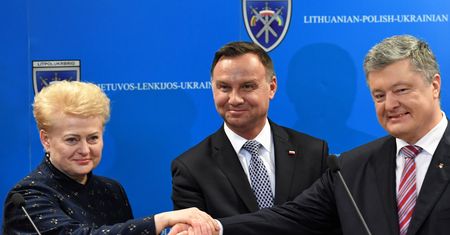 Duda gościł Grybauskaite i Poroszenkę. "Jesteśmy silni wtedy, kiedy jesteśmy razem"