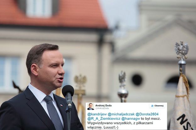 Andrzej Duda wygwizdany na meczu. Całe zajście skomentował na Twitterze