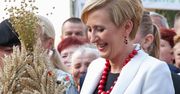 Elegancka Agata Duda na dożynkach