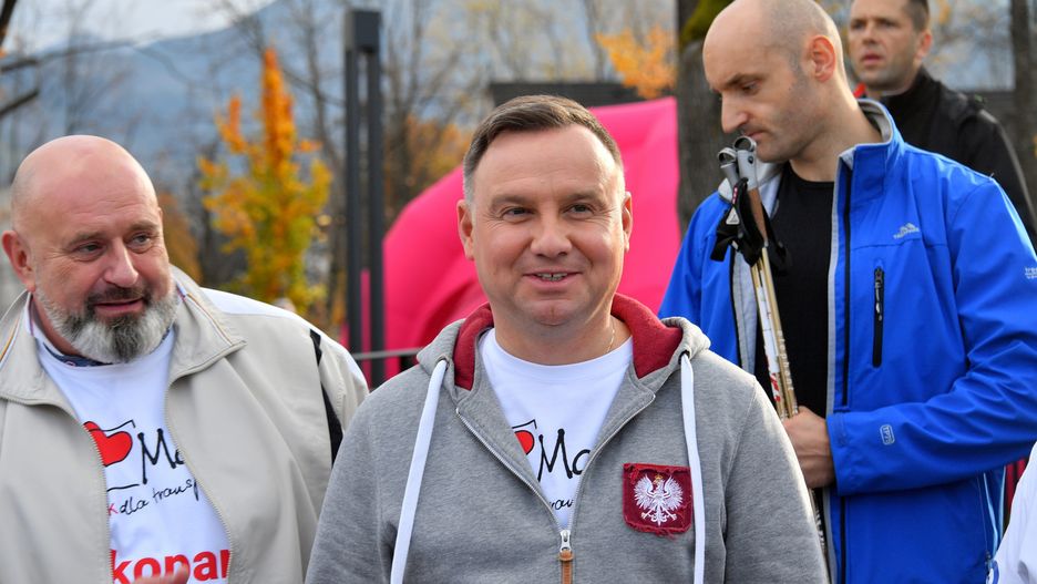 Wybory prezydenckie 2020. Prezydent Andrzej Duda zadowolony z wyników sondażu dla WP.