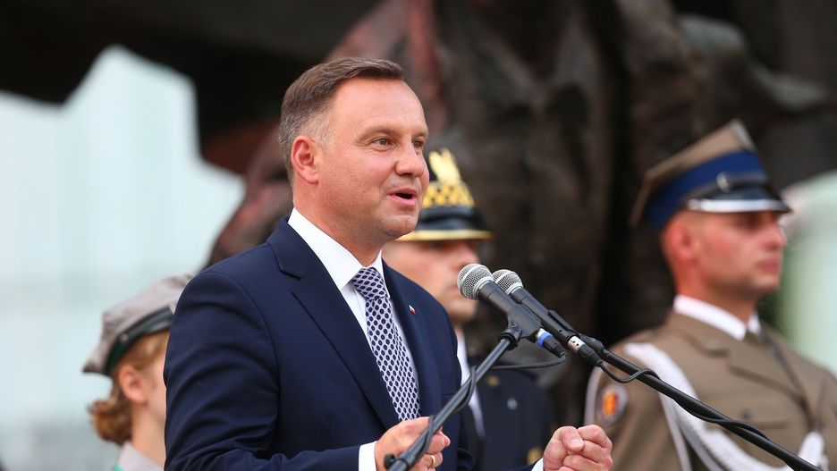Andrzej Duda przemawiał przed Pomnikiem Powstania