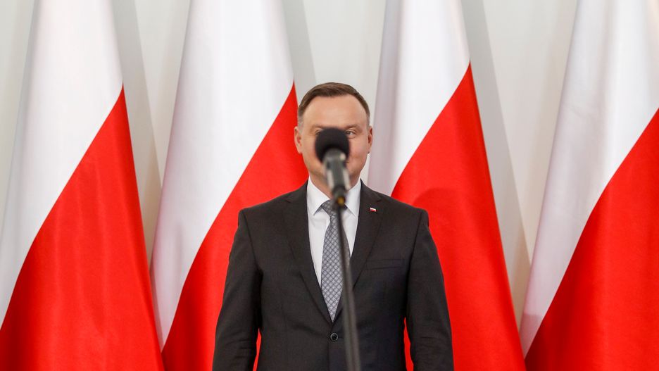 Prezydent Andrzej Duda został zasłonięty