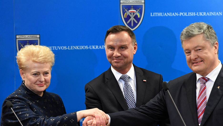 Dalia Grybauskaite, Andrzej Duda i Petro Poroszenko spotkali się w Lublinie