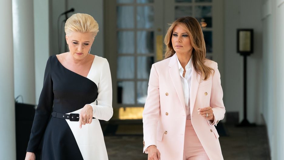 "Nie mogę się doczekać rozmowy z panią Dudą" - powiedziała Melania Trump w Białym Domu.