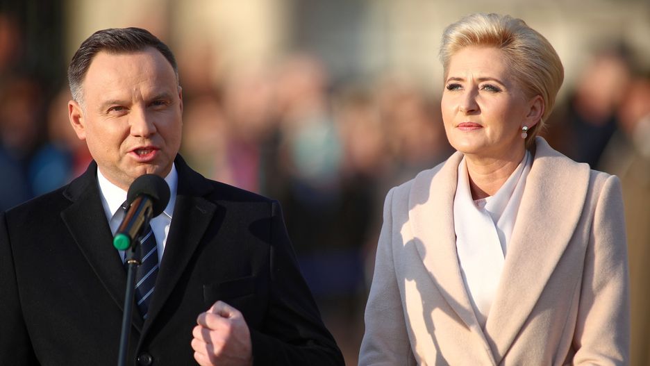 Agata Kornhauser-Duda podczas uroczystości na Wawelu