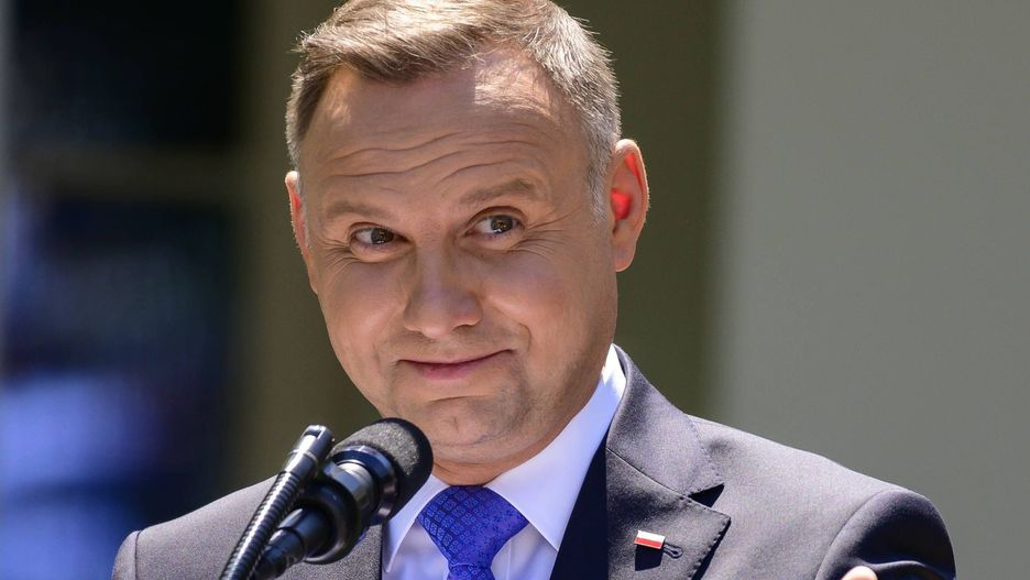 Prezydent Andrzej Duda na konferencji prasowej w Białym Domu.