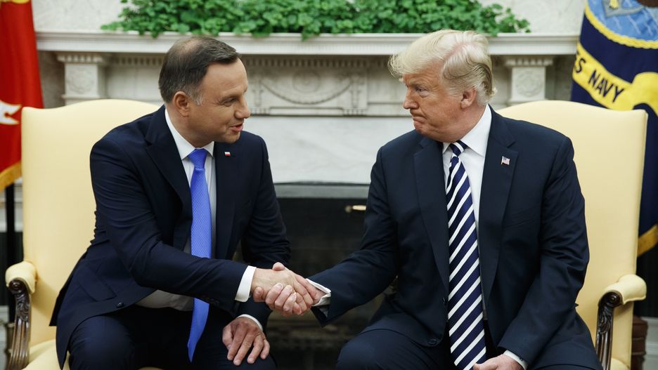 "NYT": plan budowy "Fort Trump" Andrzej Duda przedstawił podczas wizyty USA we wrześniu 2018 r.