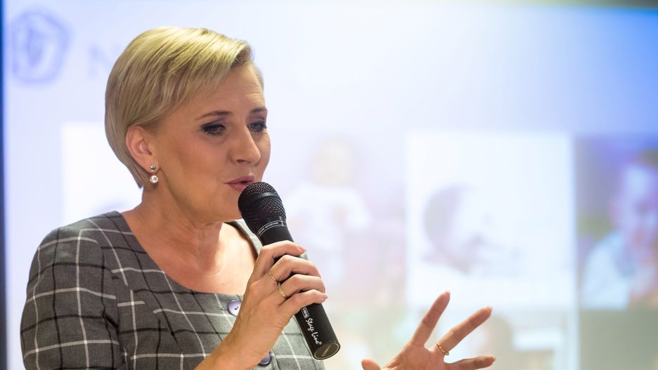 Agata Duda łatwo nawiązuje kontakt z młodzieżą