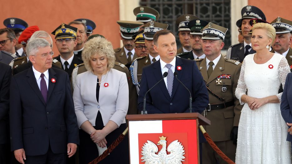 Prezydent Duda na placu Zamkowym 