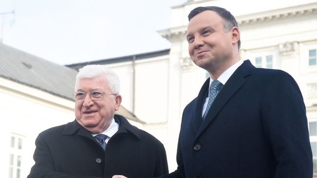 Prezydent Andrzej Duda i prezydent Iraku Mohammed Fuad Masum Khader