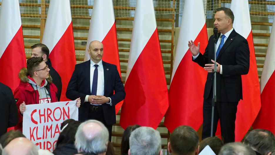 Bartek Marzec wszedł na spotkanie z Andrzejem Dudą w Lubartowie