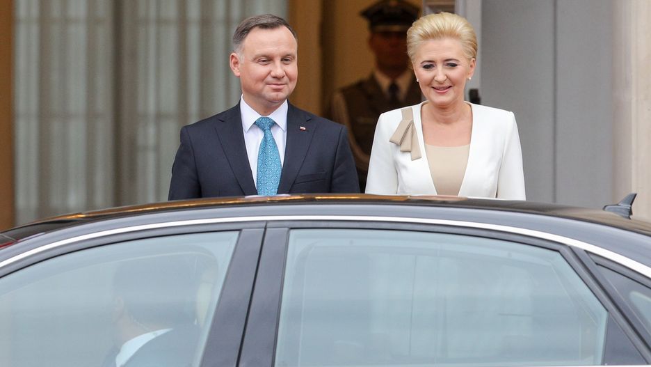 Prezydent Andrzej Duda z żoną.