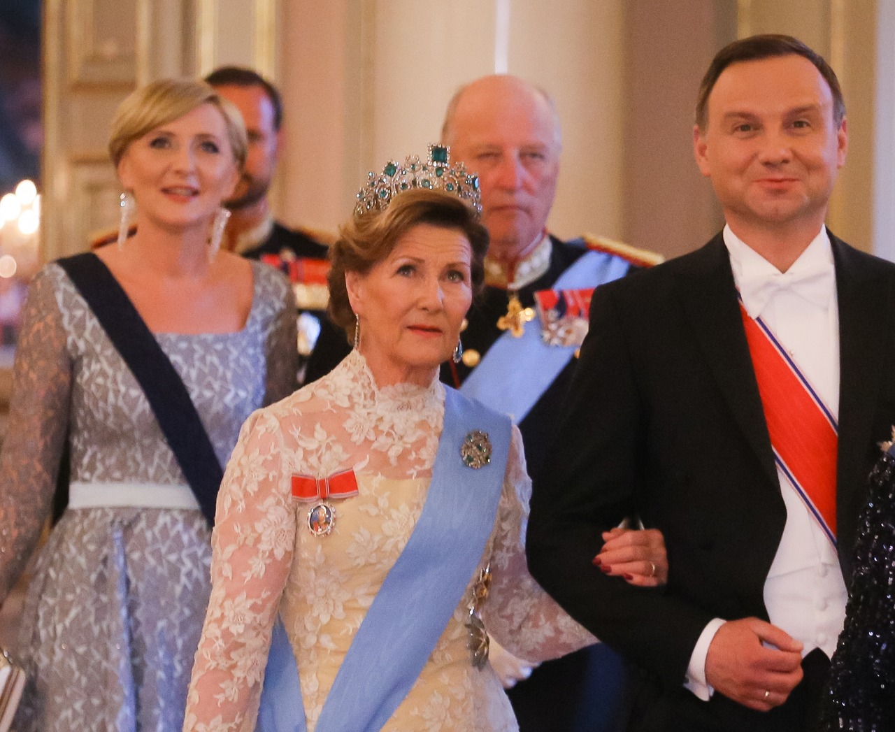 Andrzej i Agata Duda na uroczystej kolacji u króla Norwegii