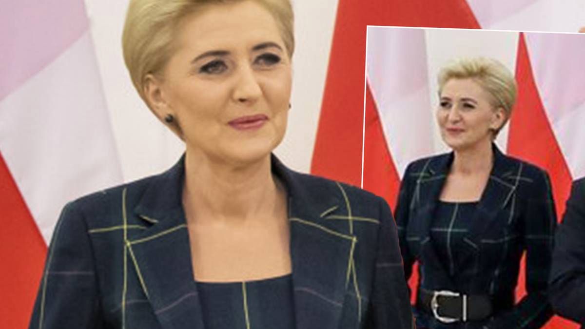 Agata Duda zadała szyku na Litwie. Wszyscy mówią o jej pasie - jest bardzo oryginalny