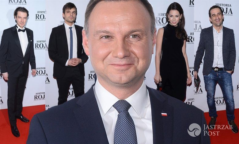 Gwiazdy na premierze filmu "Historia Roja": Prezydent Andrzej Duda, Marcin Kwaśny, Misiek Koterski