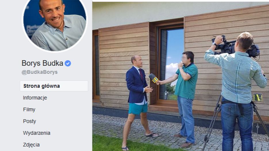 Borys Budka podczas wywiadu