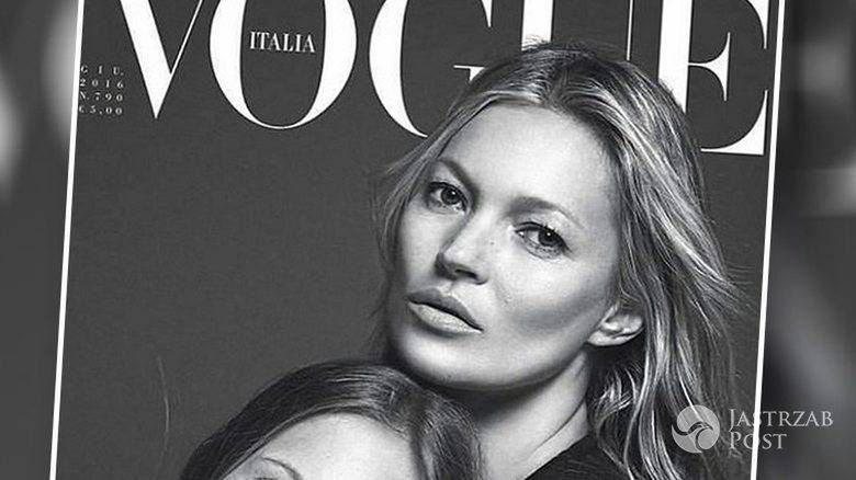 Lila Grace, córka Kate Moss, ze swoją mamą na okładce "Vogue Italia", czerwiec 2016 (fot. Mario Sorrenti/Vogue Italia)