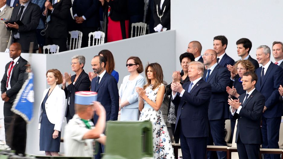 Donald Trump był pod wrażeniem defilady w Paryżu