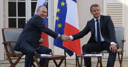 Spotkanie Macron - Putin. Jednym z tematów sprawa Ukrainy i wybuchu w Rosji