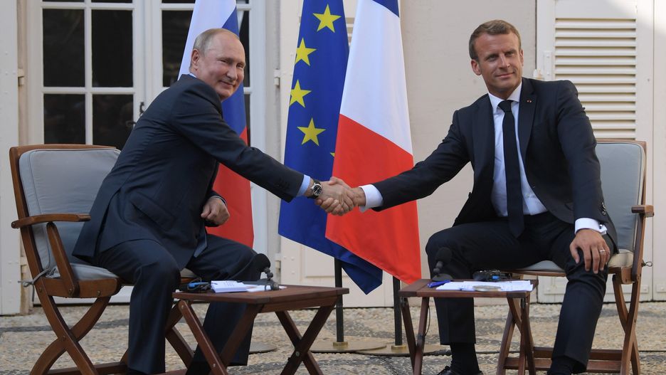 Rosja. Spotkanie Putin - Macron