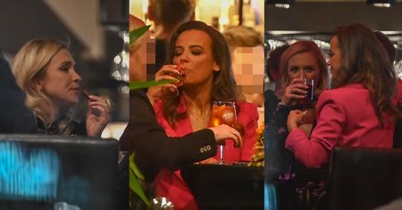 Anna Mucha i Barbara Kurdej-Szatan zaszalały razem po premierze w teatrze. Paparazzi uwiecznili wspólny wieczór gwiazd