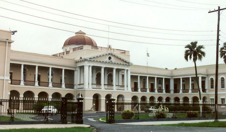 Budynek parlamentu w Gujanie.