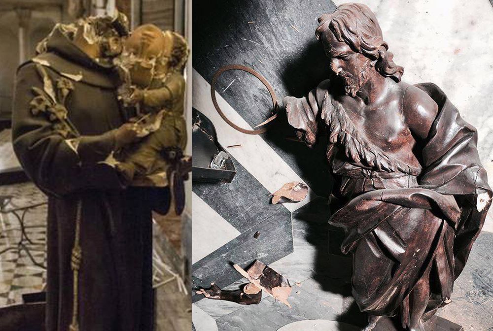 Imigrant z Ghany zaatakował kościoły. Zniszczył 1200-letnie rzeźby