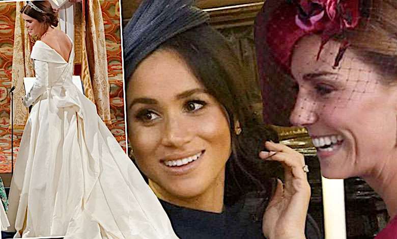 Hit czy kit? Meghan Markle i księżna Kate oceniły suknię ślubną księżniczki Eugenii!