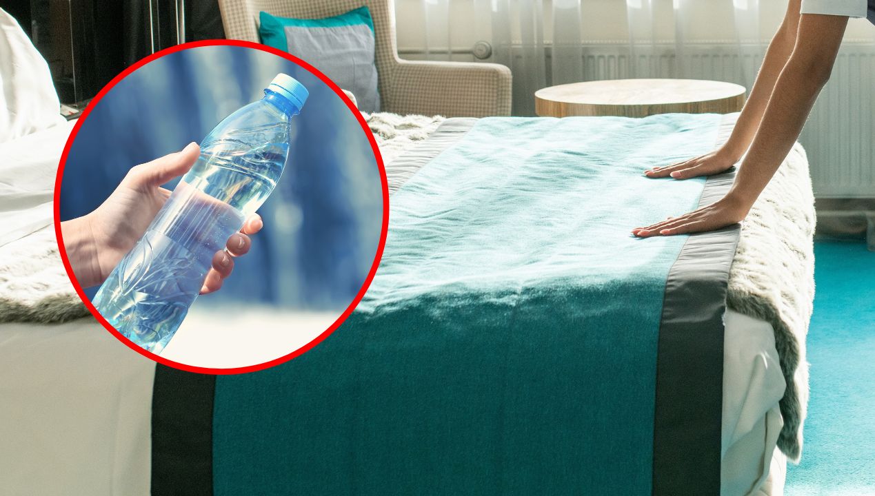Trik z butelką wody pozwala sprawdzić, czy jest bezpiecznie. Fot. Freepik