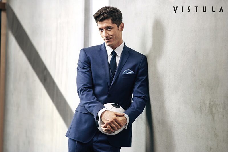 Elegancki Robert Lewandowski w kampanii dla Vistula