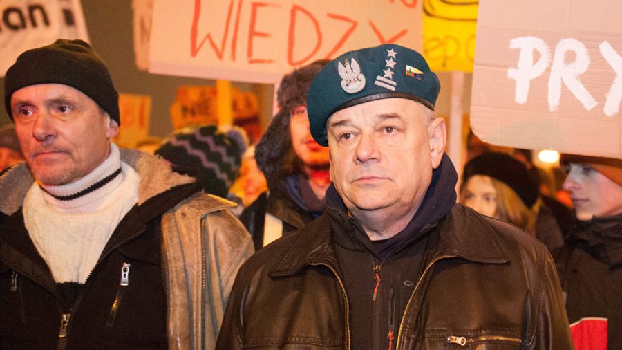 Adam Mazguła wsparł protestujących studentów 21 stycznia