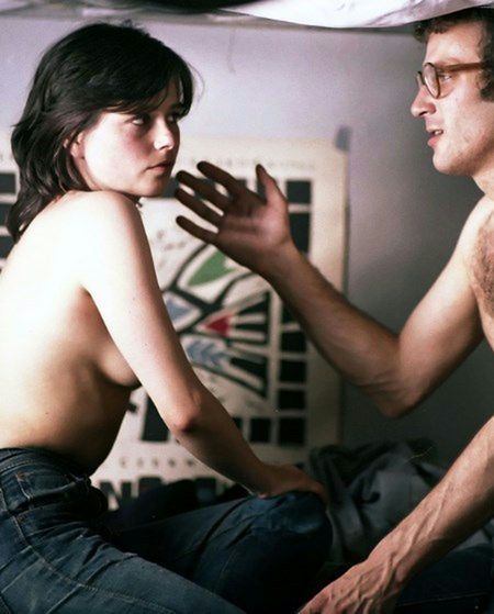 Małgorzata Pritulak i Stanisław Latałło na planie "Iluminacji" z 1972 r.