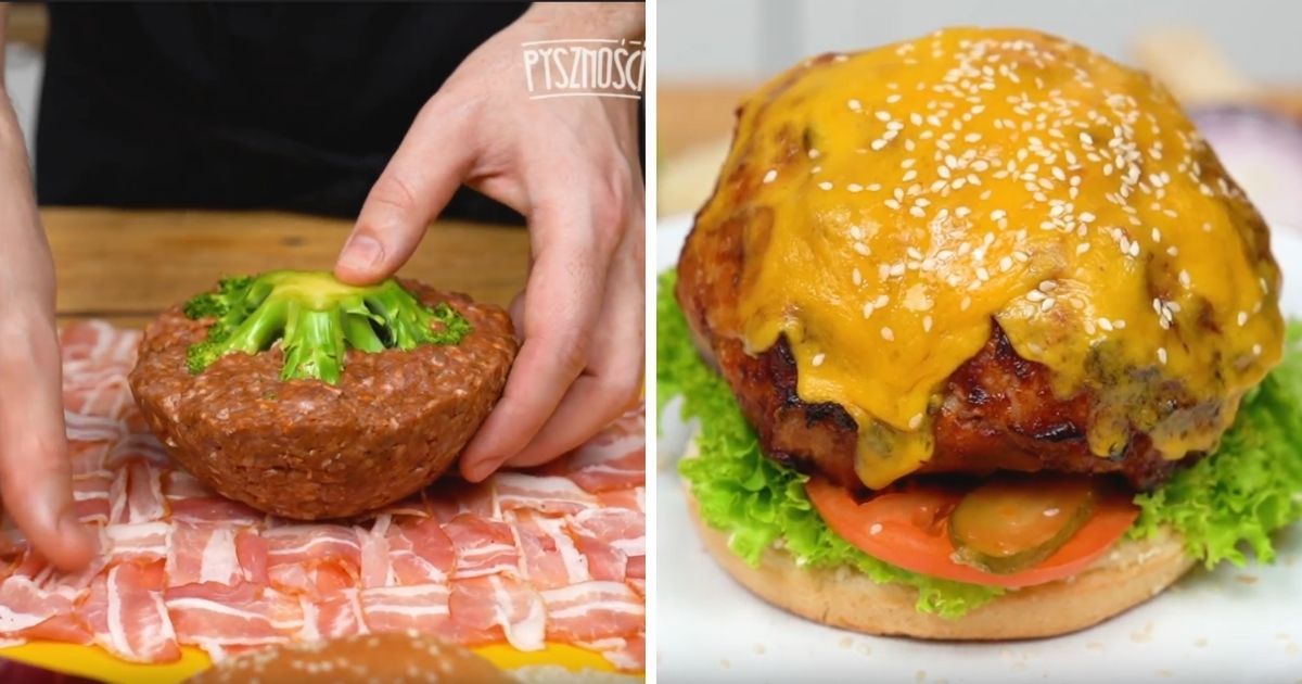 Domowy burger z brokułem i boczkiem. Najlepszy przepis na kotleta do burgera