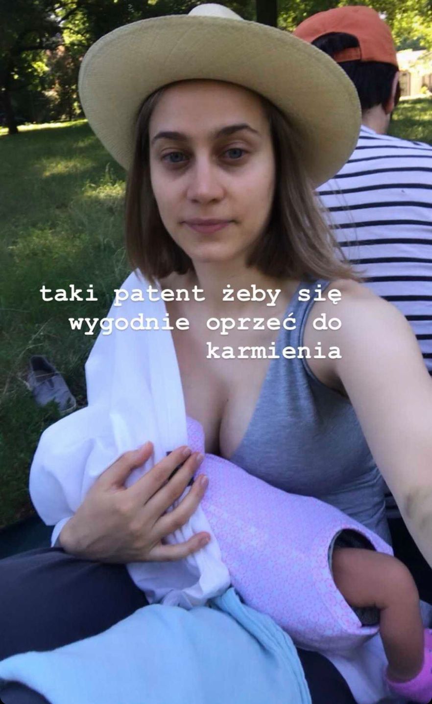 Julia Rosnowska pokazała patent na karmienie dziecka