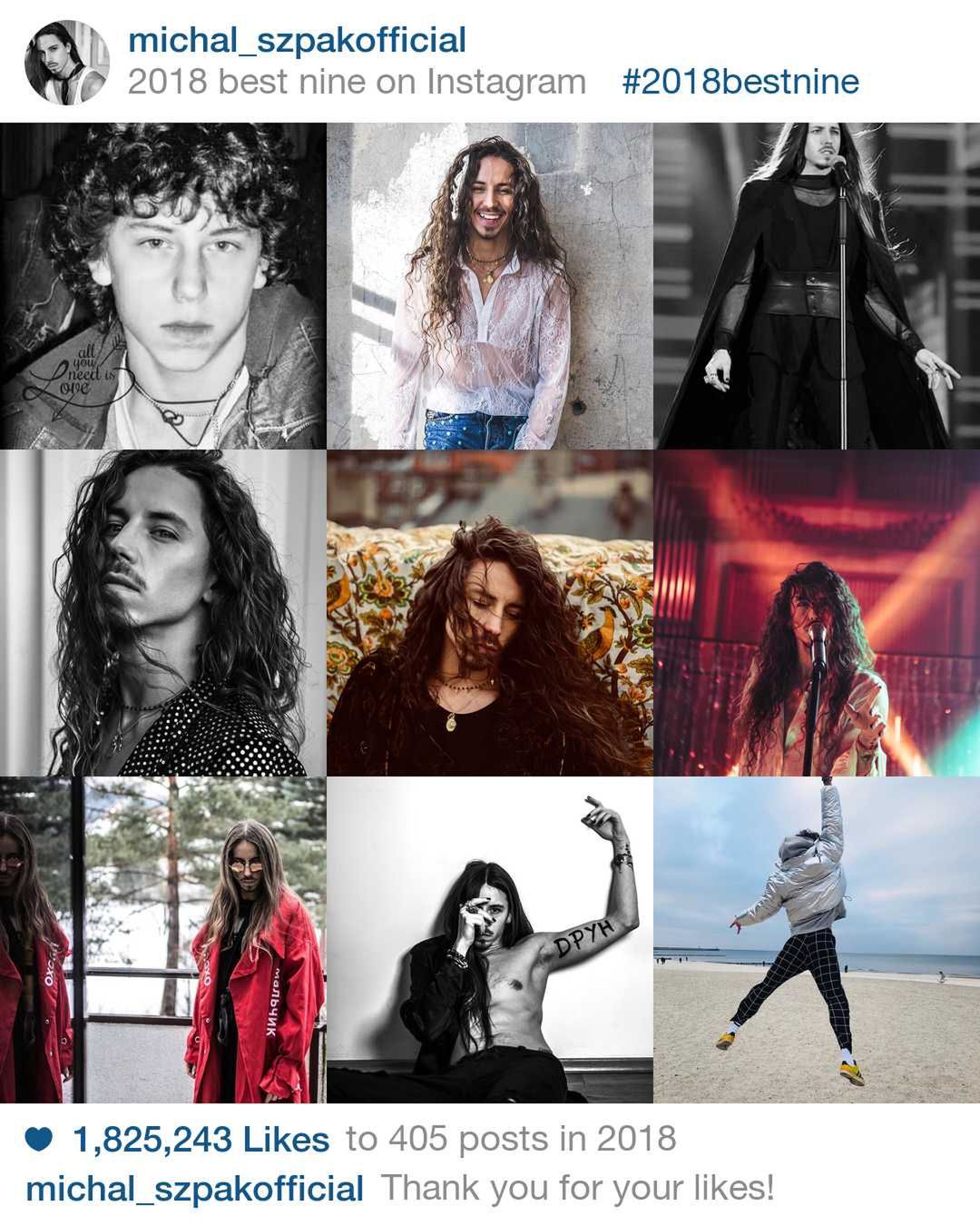 Michał Szpak - Best Nine of Instagram 2018