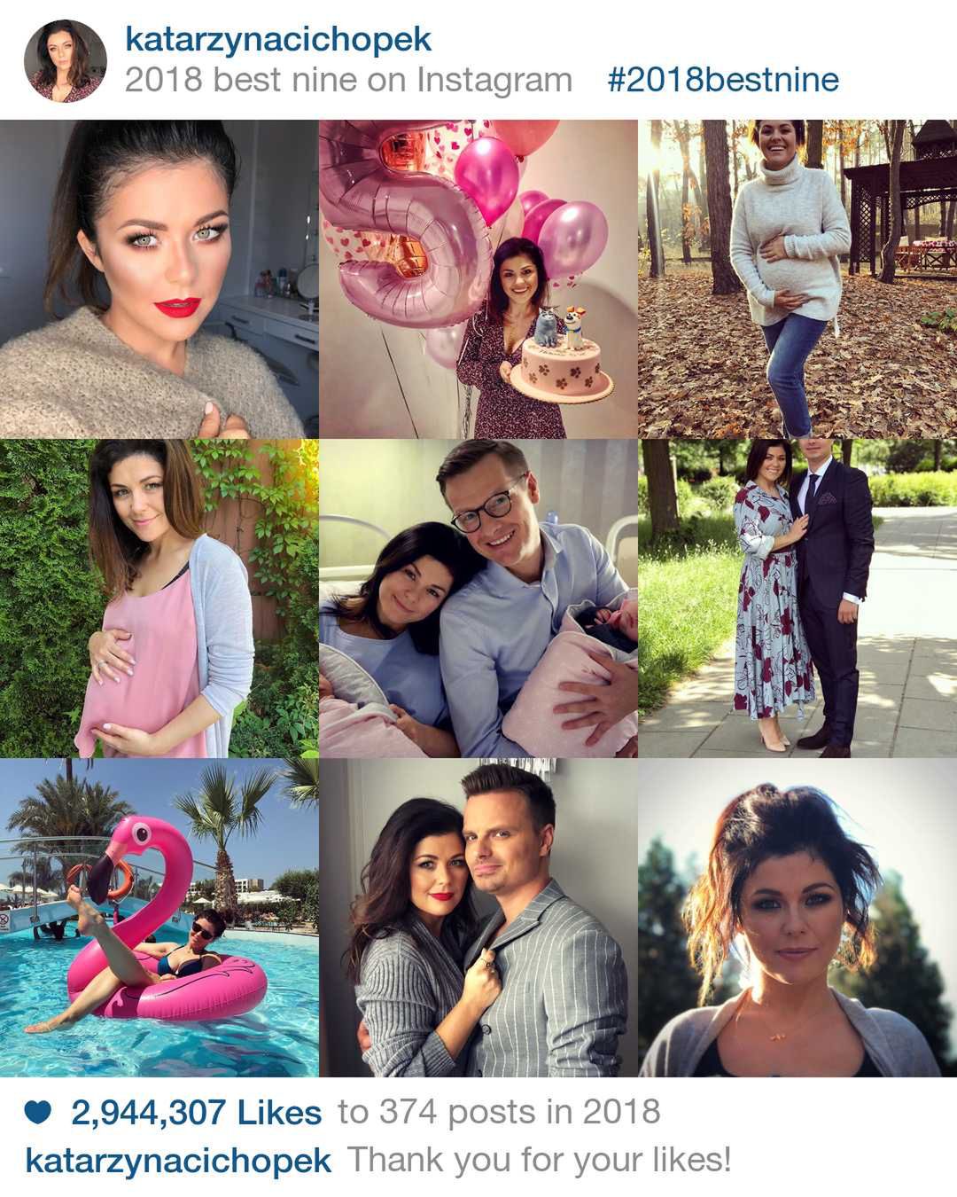 Katarzyna Cichopek - Best Nine of Instagram 2018