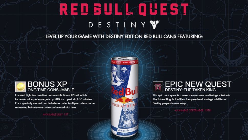 W Destiny: The Taken King będzie zadanie na wyłączność... Red Bulla