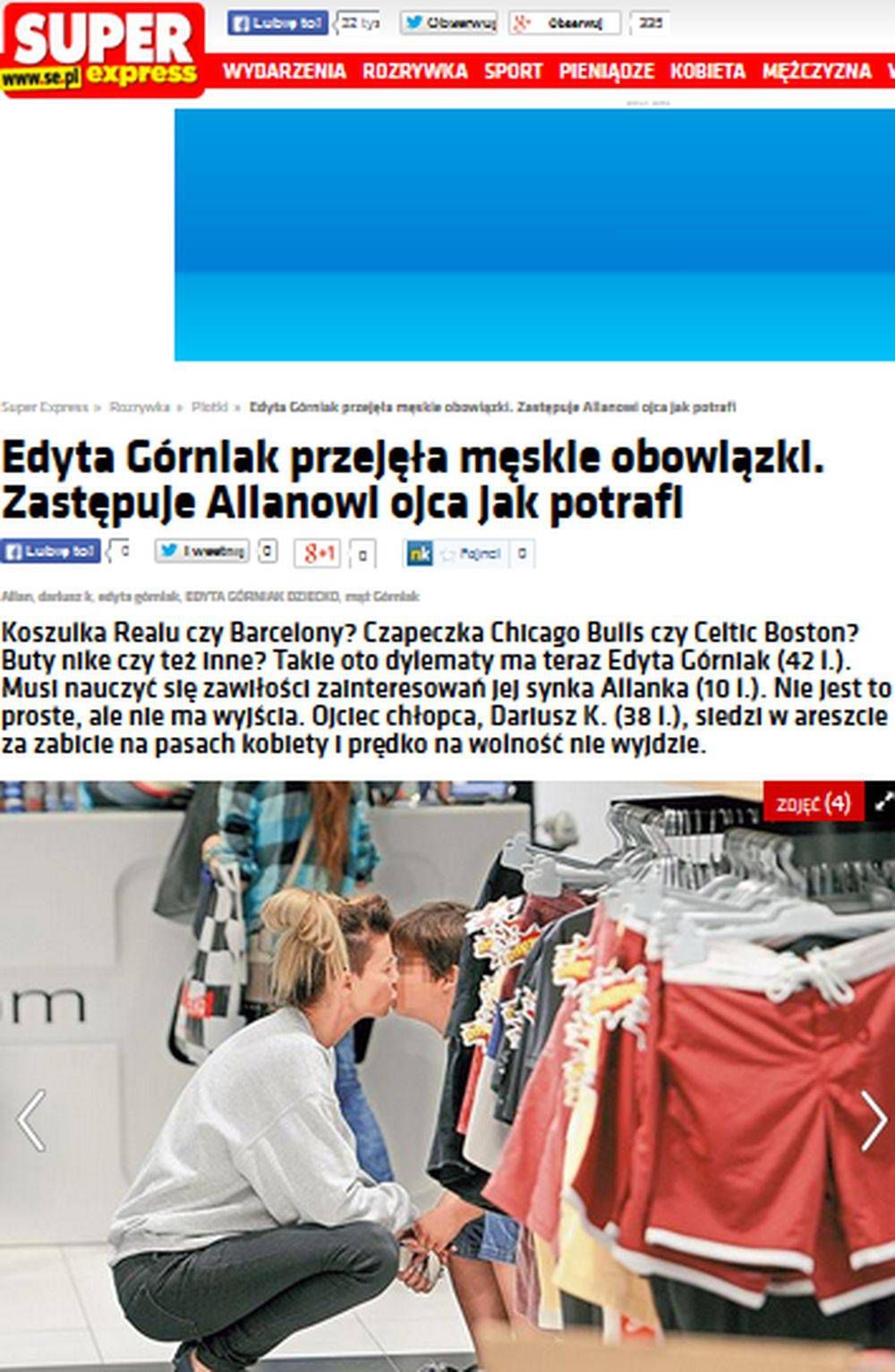 Fotografia: screen z http://www.se.pl/rozrywka/plotki/edyta-gorniak-przejela-meskie-obowiazki-zastepuje-allanowi-ojca-jak-potrafi_416774.html