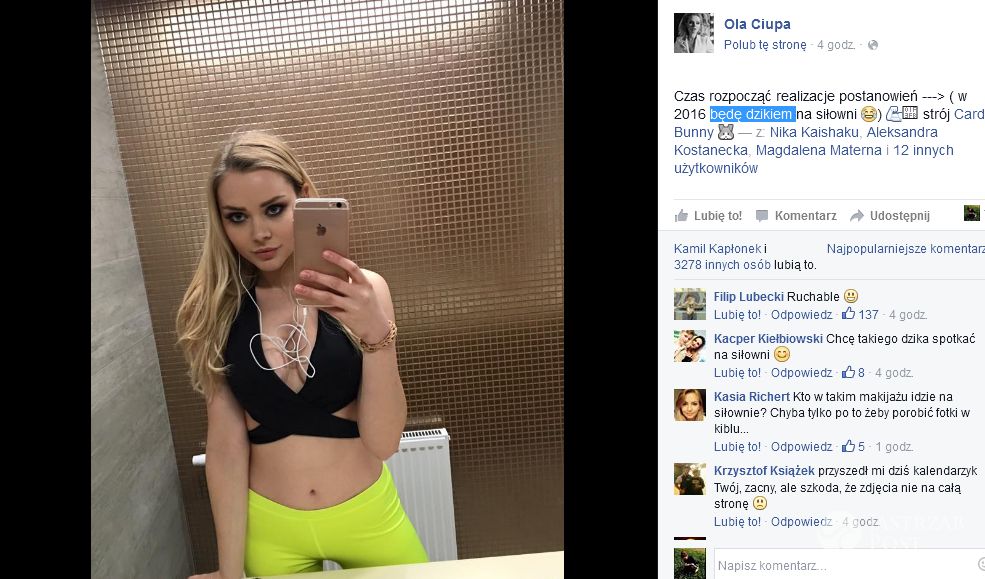 Ola Ciupa postanowiła schudnąć