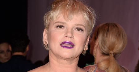 Zmęczona Katarzyna Figura na pokazie Mariusza Przybylskiego